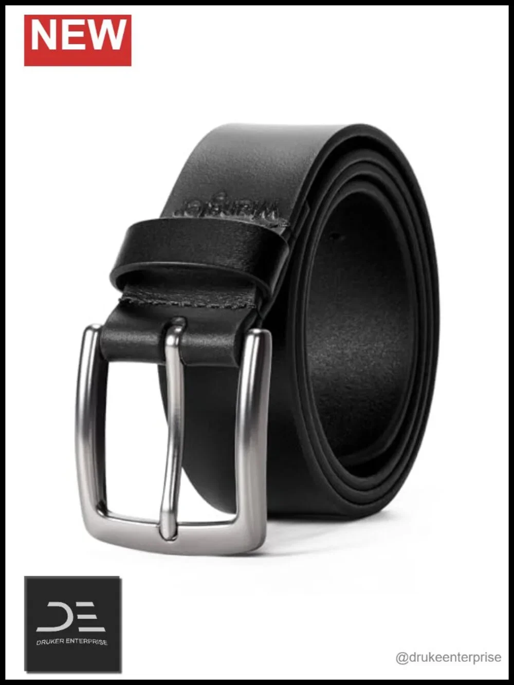 Genuine Leather Casual Belt for Jeans Adjustable 38mm
